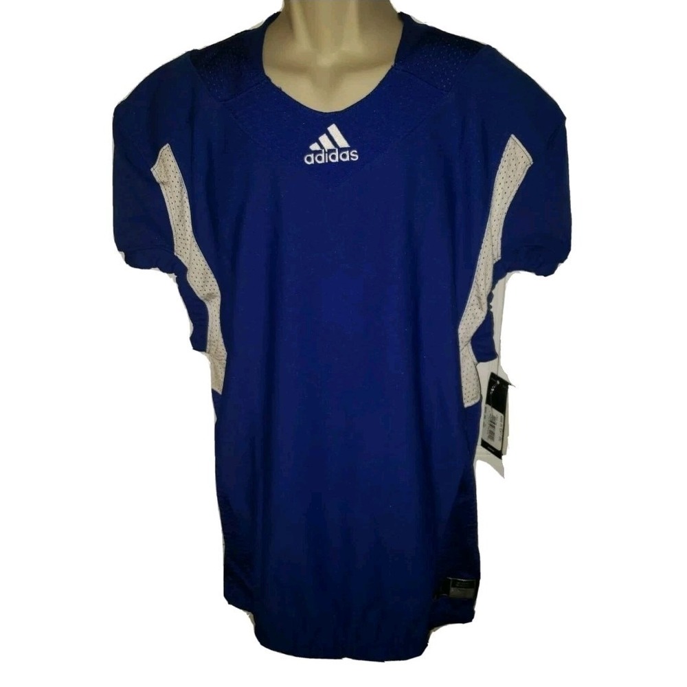 Adidas Techfit Hyped Football Practice Jersey Men's Size XL Blue & White New $80